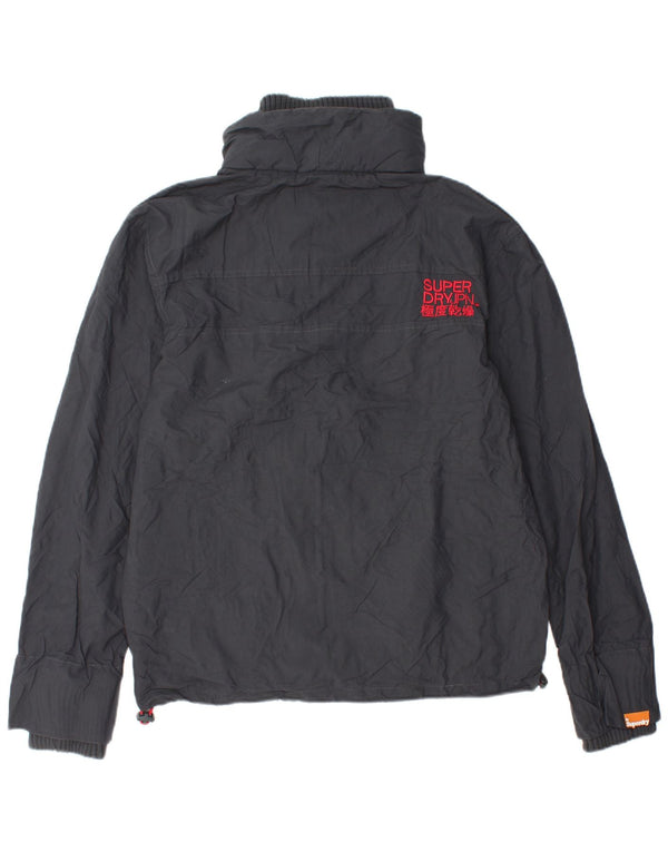 Superdry muška kišna jakna UK 40, veliki sivi najlon