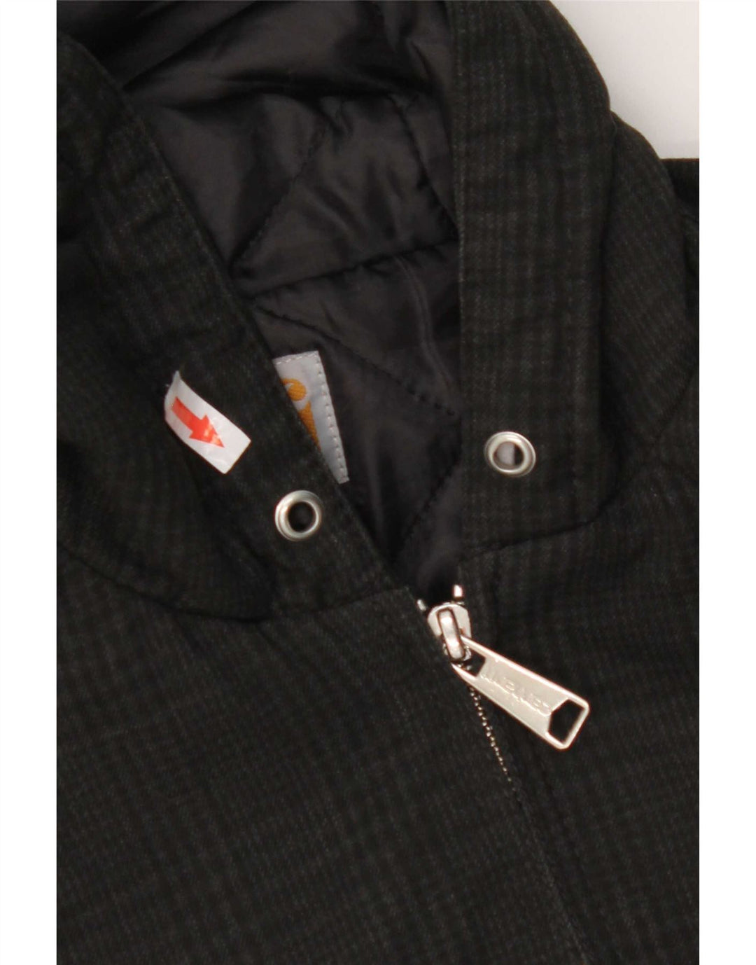 Carhartt ženska bomber jakna s kapuljačom UK 6 XS crni karirani poliester