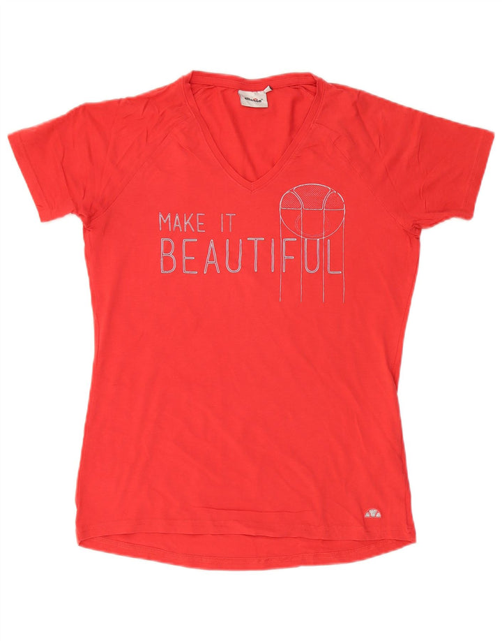 Ellesse Ženska majica s grafičkim motivima UK 14 Veliki crveni pamuk