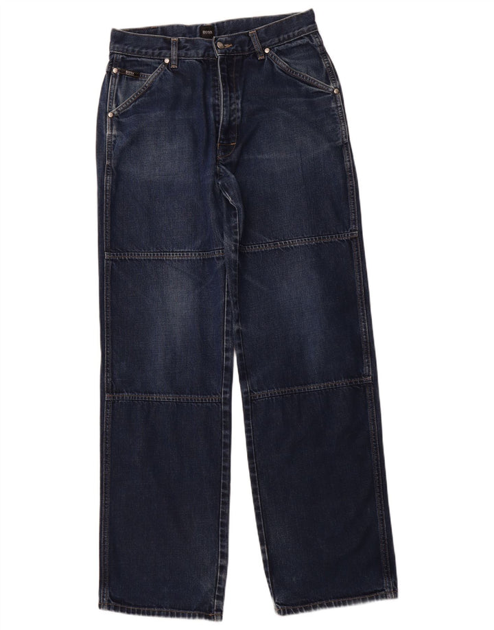 HUGO BOSS Muške ravne traperice W31 L34 tamnoplavi pamuk