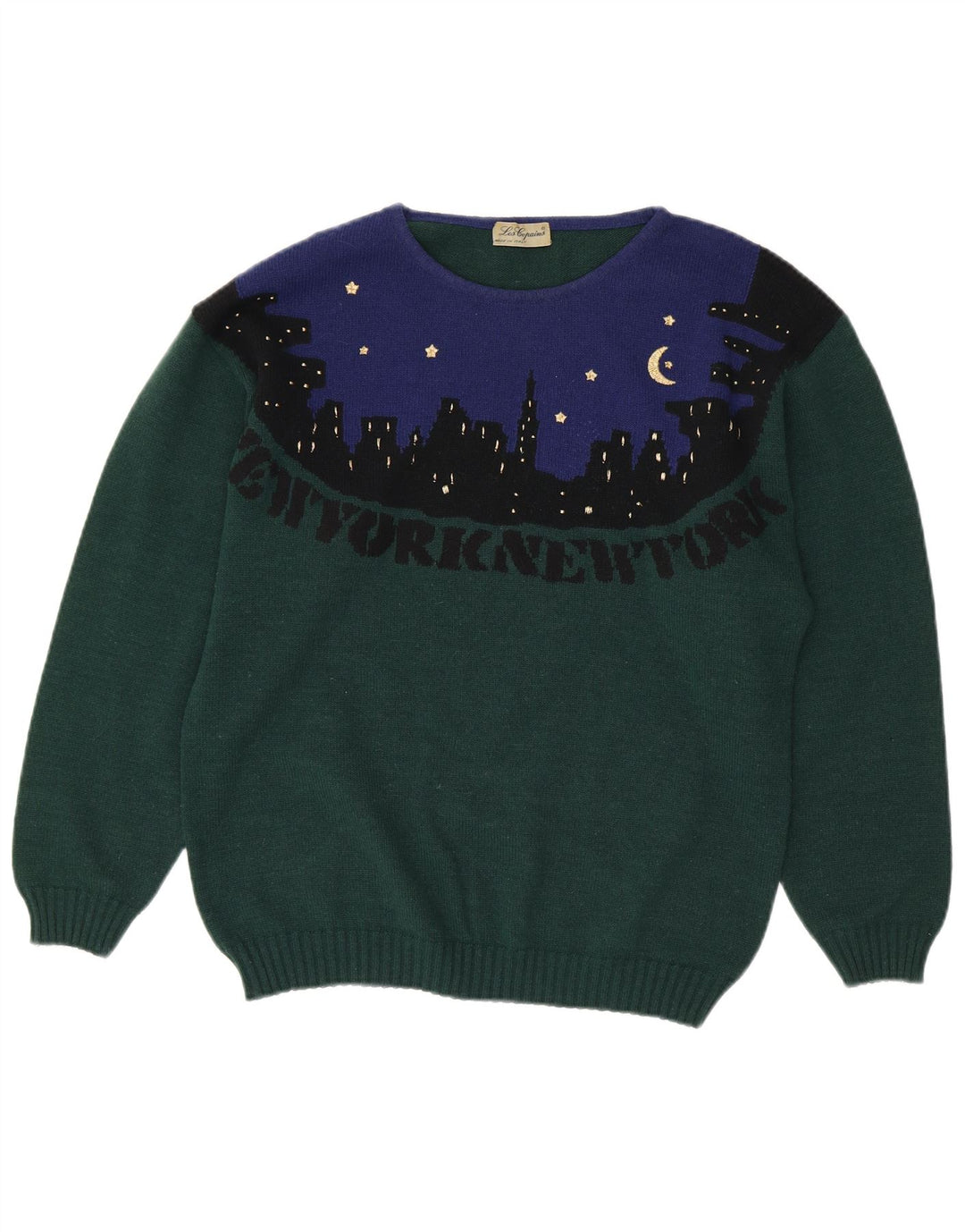 LES COPAINS Ženski džemper s okruglim izrezom UK 18 XL Zelena boja