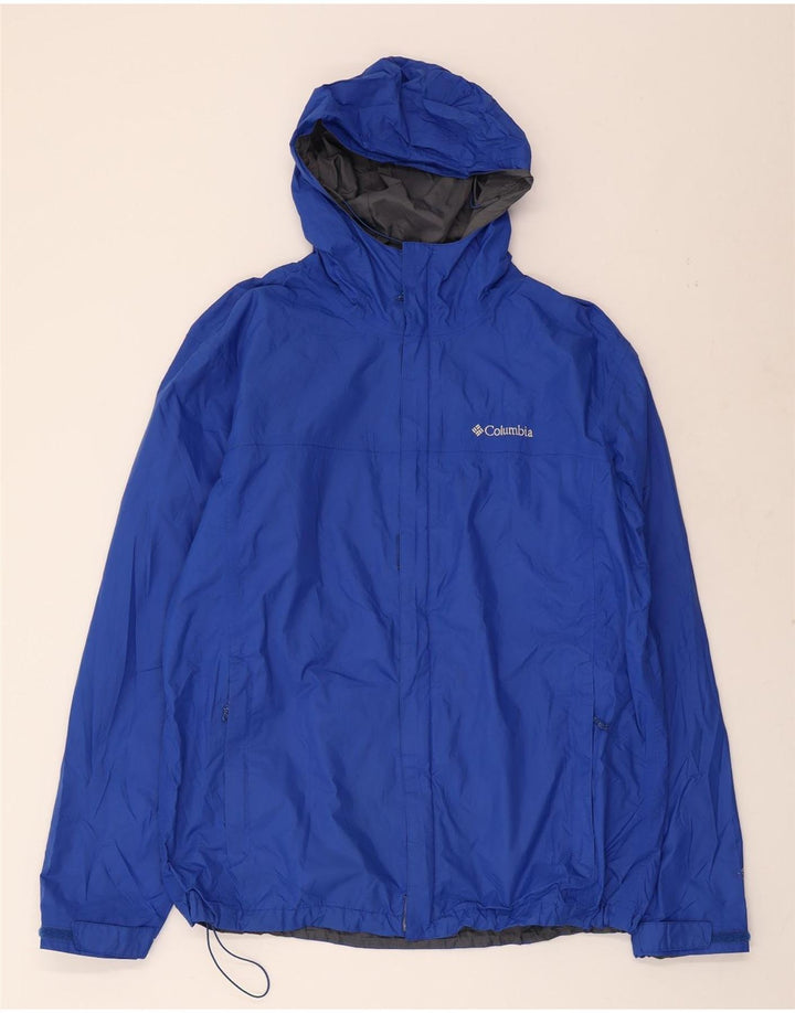 COLUMBIA Muška kišna jakna s kapuljačom UK 40 Large Blue Nylon
