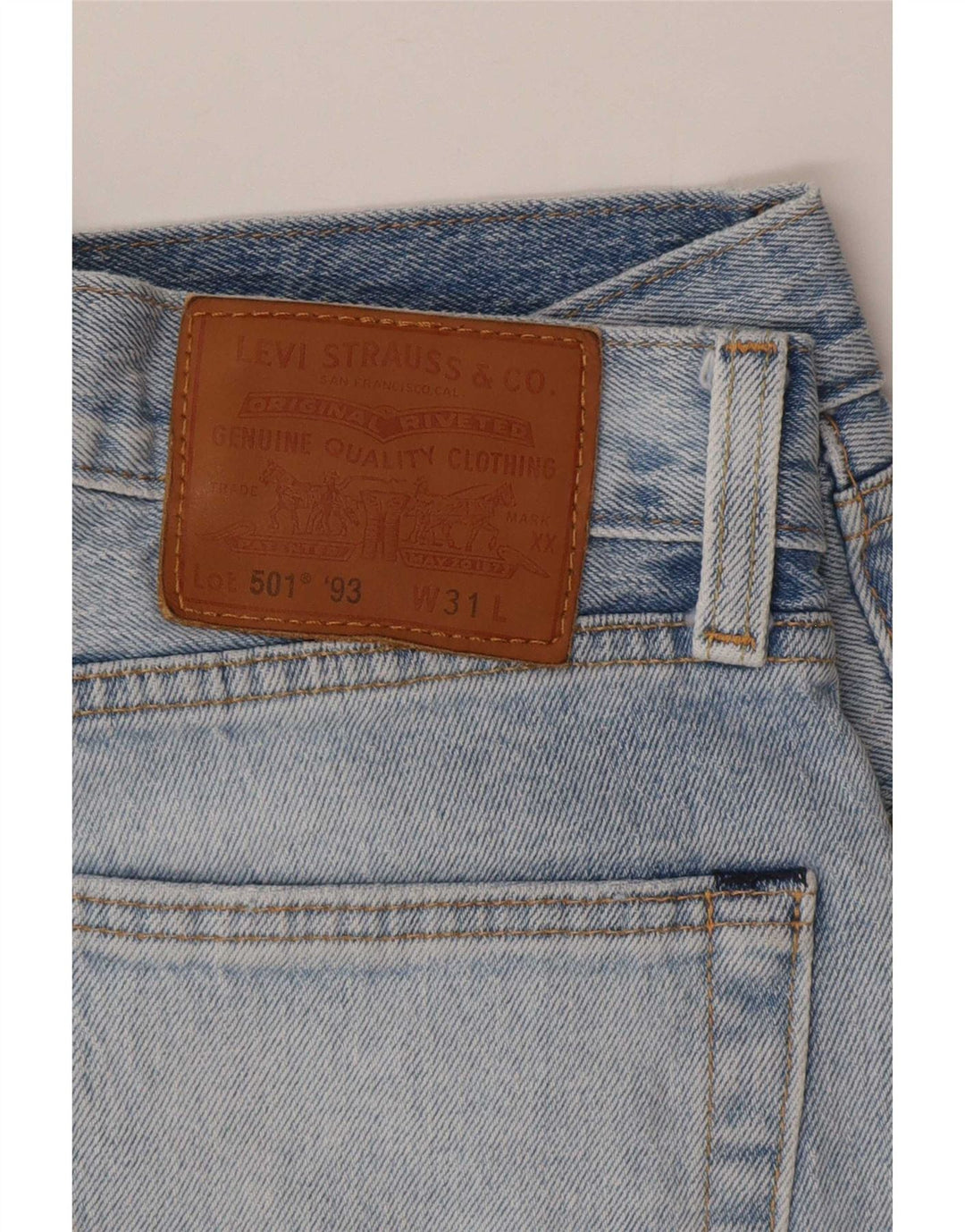 Levi's muške 501 traper kratke hlače W31 srednje plavi pamuk