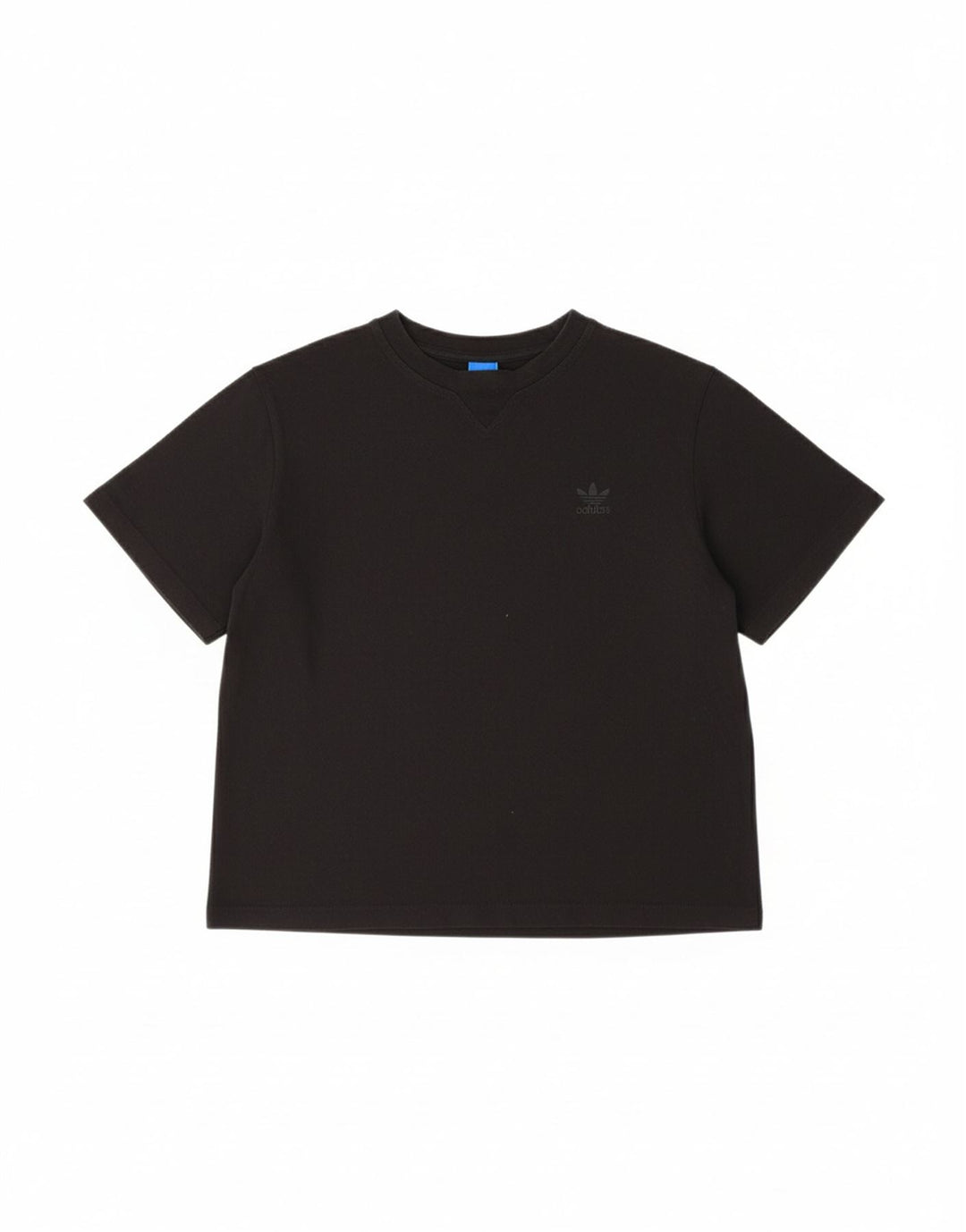 ADIDAS Womens Crop T-Shirt Top UK 12 Medium Black