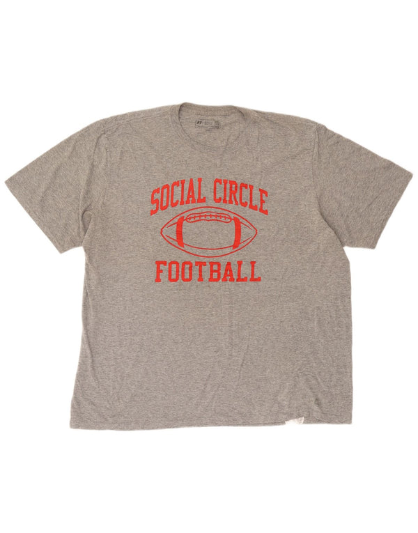 Russell atletska muška majica kratkih rukava s grafičkim motivima 2XL siva