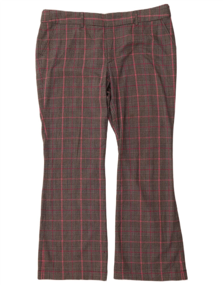 MOSSIMO Ženske Bootcut ležerne hlače US 18 2XL W40 L32 Sivi karirani