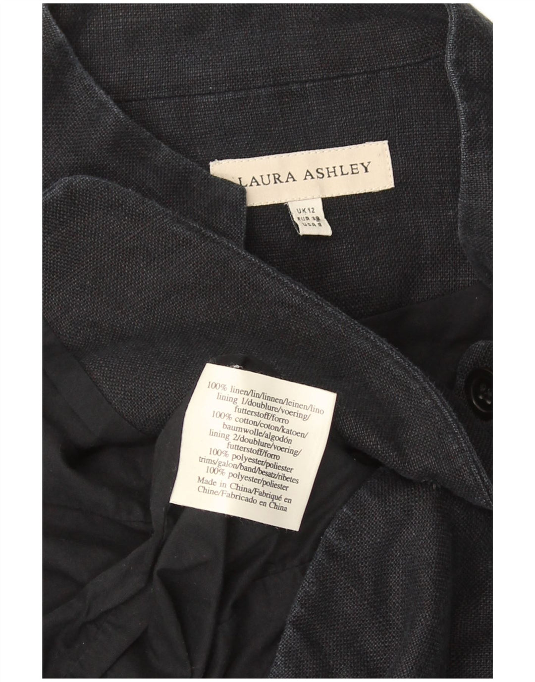 Laura Ashley Ženska vojna jakna sa 6 gumba UK 12 srednje tamnoplava