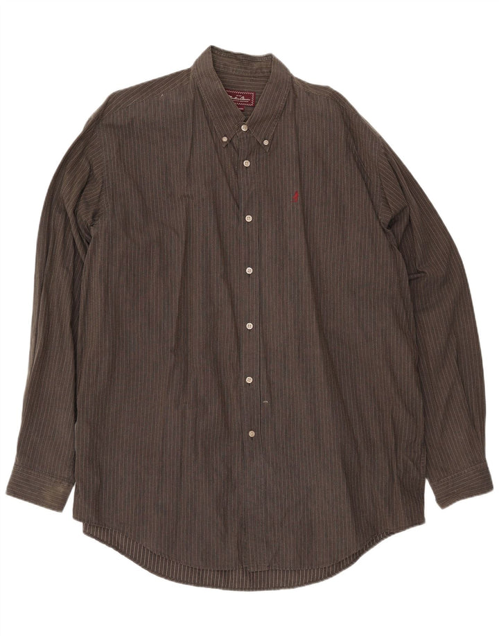 Marlboro klasična muška košulja 3XL siva pamuk na pruge