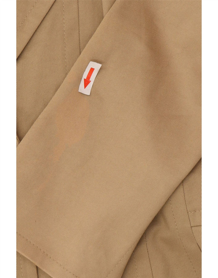 Hugo Boss Ženska jakna s 3 gumba UK 10 Small Beige Cotton Classic