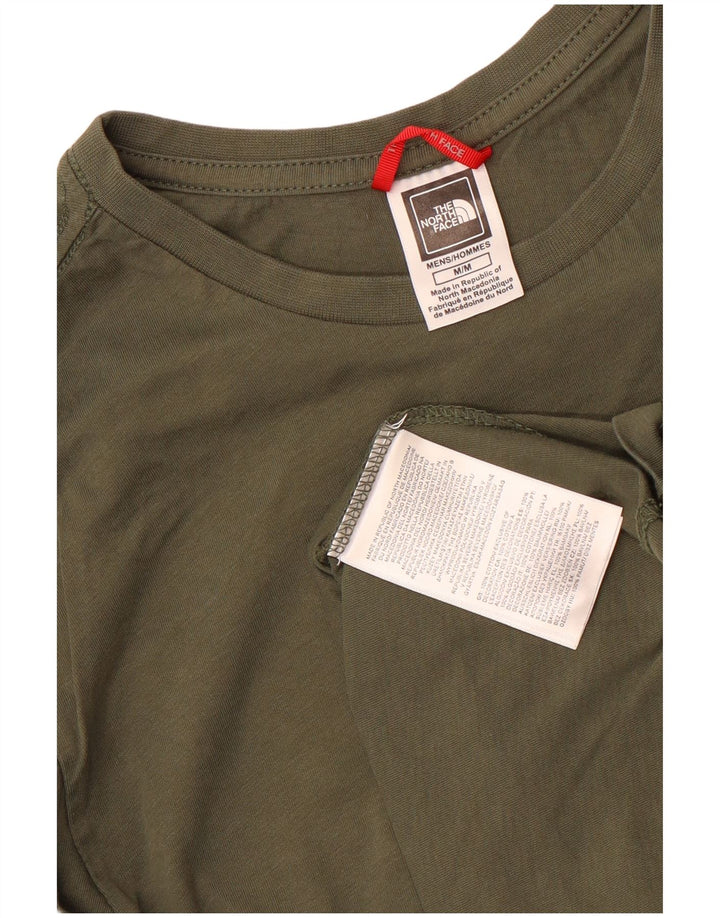 The North Face muška majica s dugim rukavima, srednji kaki pamuk