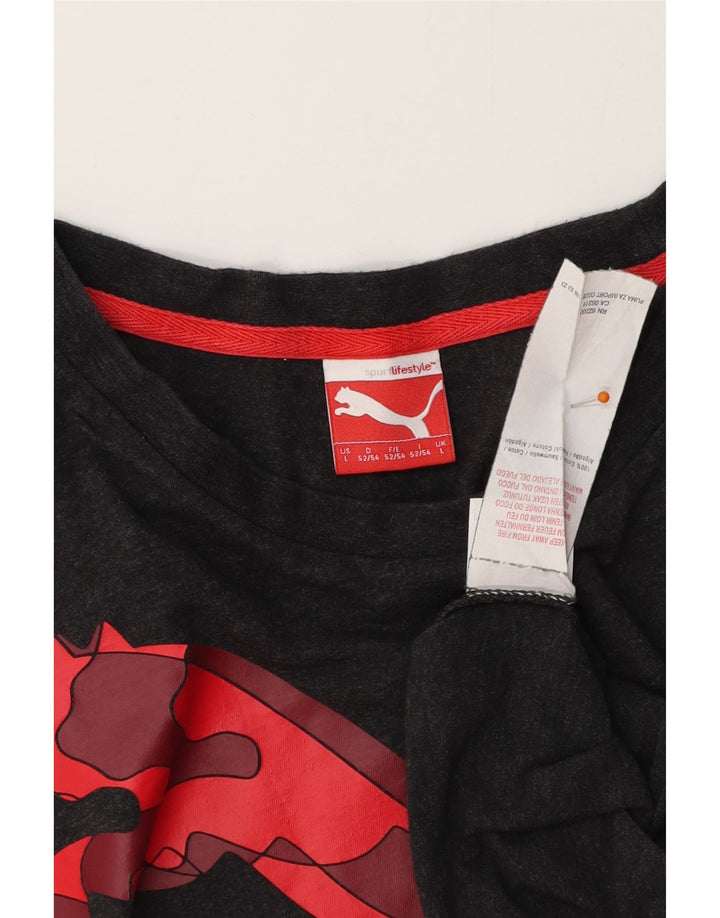 PUMA Muška majica kratkih rukava s grafičkim motivima, veliki sivi pamuk