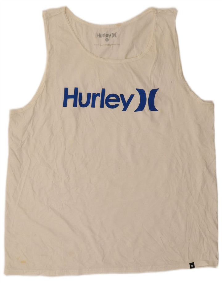 HURLEY muški grafički prsluk XL bijeli pamuk