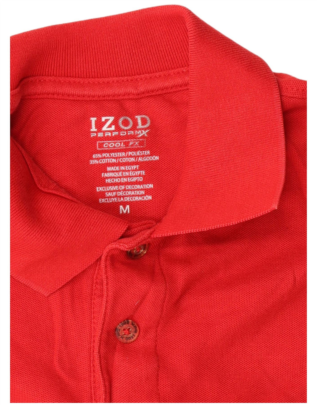 Izod muška polo majica dugih rukava srednje crvene boje od poliestera