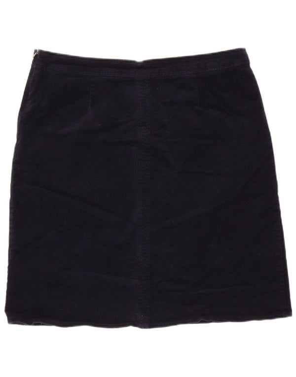 WHITE STUFF Ženska suknja od samta UK 12 srednje W34 tamnoplavi pamuk