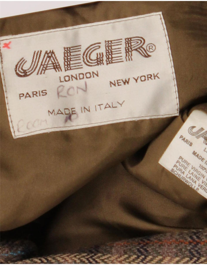 Jaeger muška jakna sa 2 gumba UK 38 srednje smeđa karirana djevičanska vuna