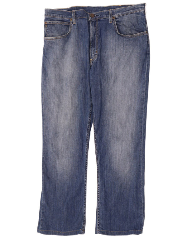 Lee Mens Brooklyn Straight Jeans W38 L29 Plavi pamuk