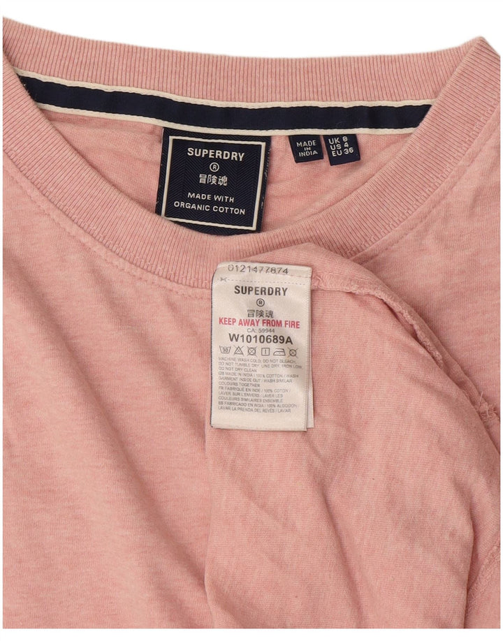 Superdry ženska majica kratkih rukava UK 8 Small Pink Cotton