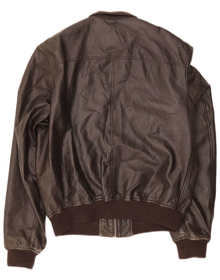 Vintage muška kožna jakna UK 42 XL smeđa
