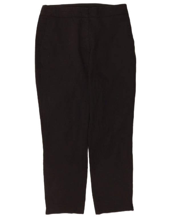 Zara Womens Straight Chino Trousers XL W32 L26 Black Cotton