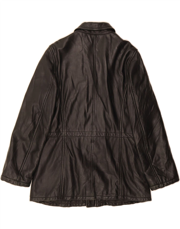 VINTAGE Womens Leather Jacket UK 14 Large Black Leather Vintage Vintage and Second-Hand Vintage from Messina Hembry 