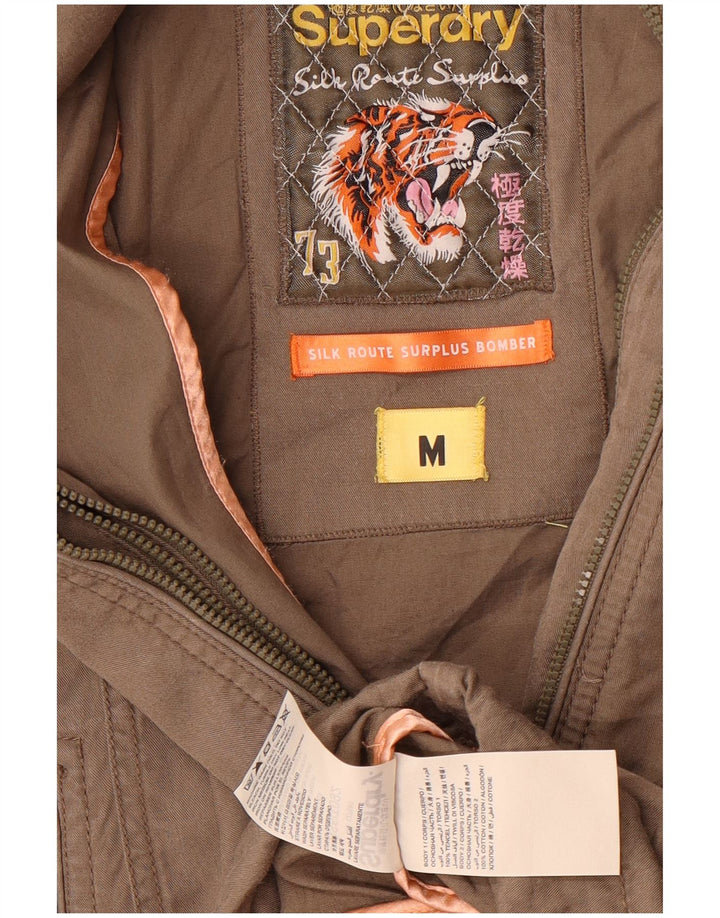 Superdry ženska bomber jakna 3/4 rukava UK 14 srednje siva tencel