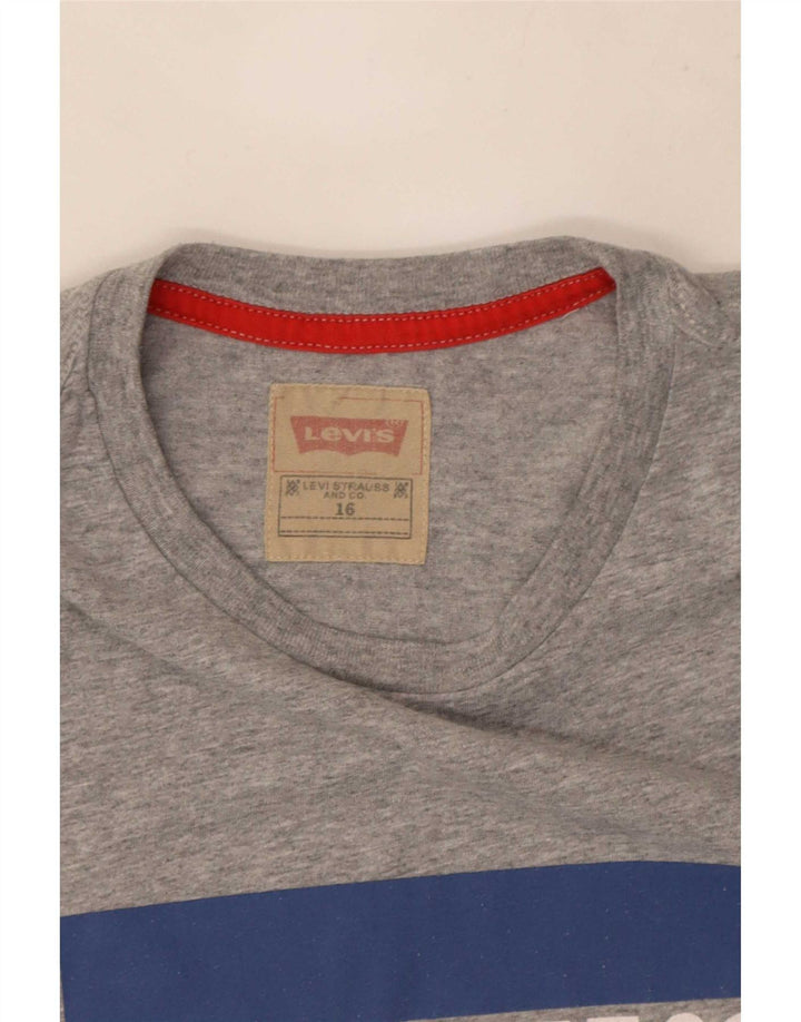 Gornja majica kratkih rukava Levi's Boys Graphic T-Shirt 15-16 Years Grey Flected