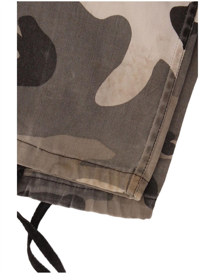 VINTAGE muške obične Cargo hlače male W31.5 L32.5 sive kamuflažne