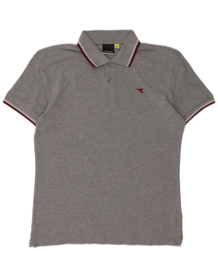 Diadora muška polo majica standardnog kroja, srednje sivi pamuk