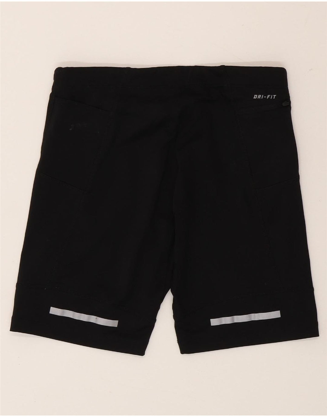 Nike Ženske Dri Fit Sportske Kratke Hlače UK 12 Medium Black Colourblock Poliester