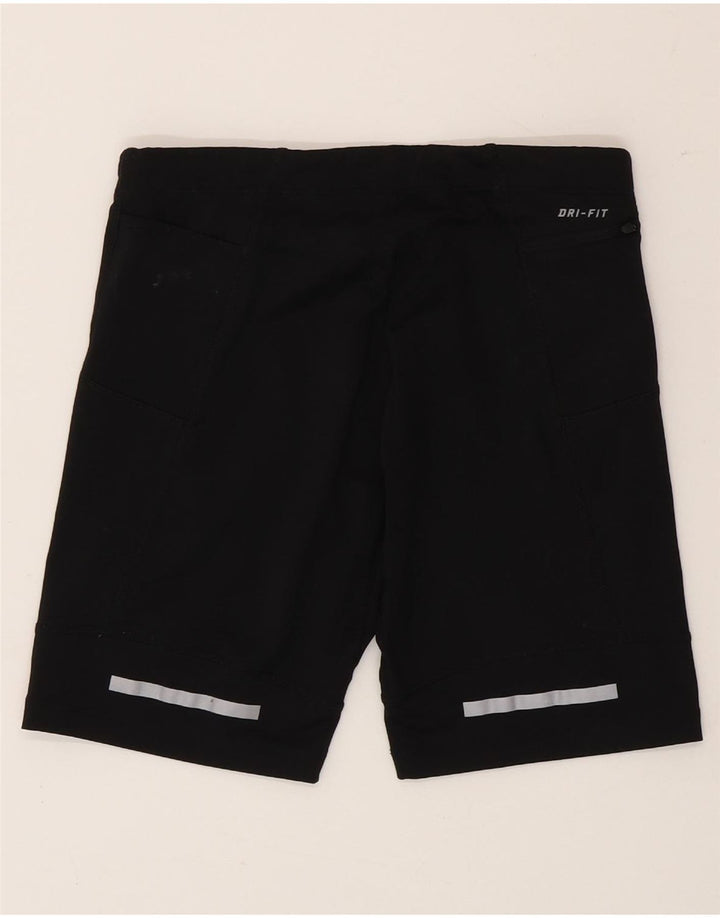 Nike Ženske Dri Fit Sportske Kratke Hlače UK 12 Medium Black Colourblock Poliester
