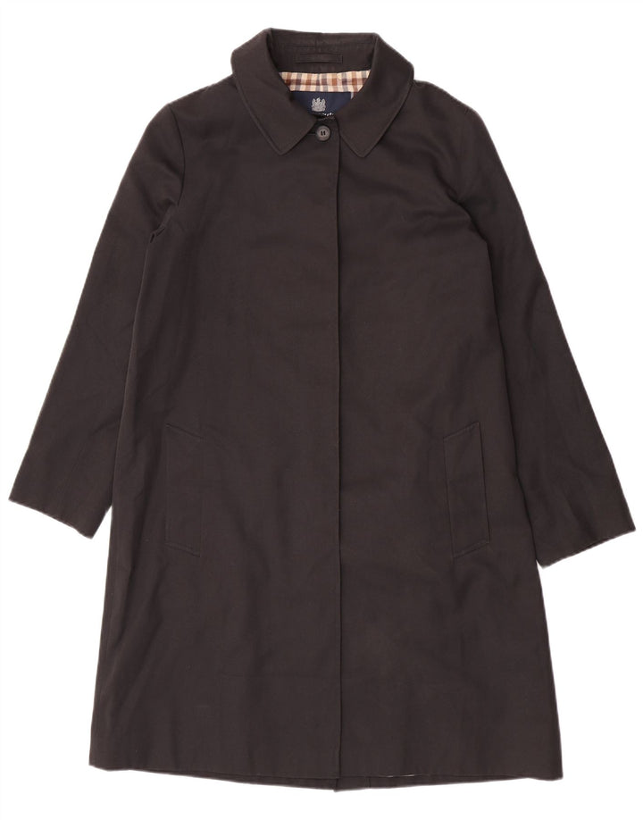 Aquascutum ženski kaput UK 14 veliki crni poliester