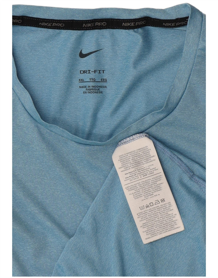 Nike Dri Fit T-Shirt Top 2XL plavi poliester