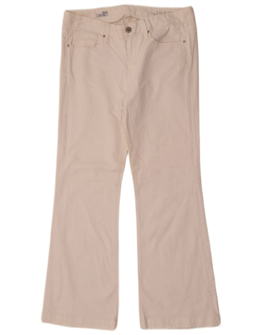 Gap Ženske Bootcut traperice US 12 Large W31 L31 Bijeli pamuk