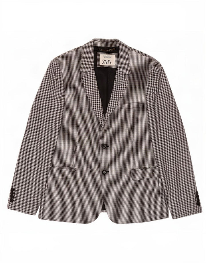 Zara muška jakna sa 2 gumba EU 52 velika crna houndstooth