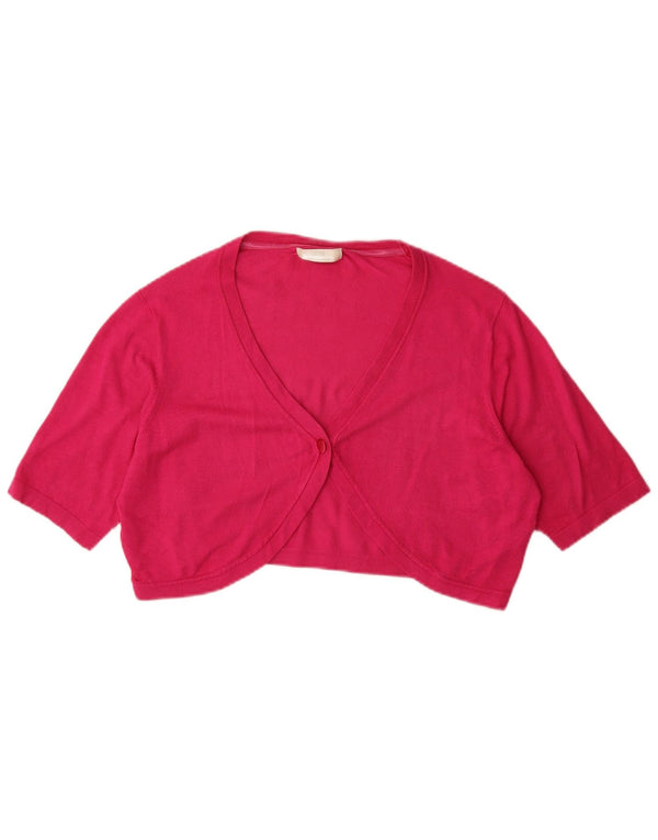 Marks & Spencer ženski bolero džemper kratkih rukava UK 18 XL ružičasta