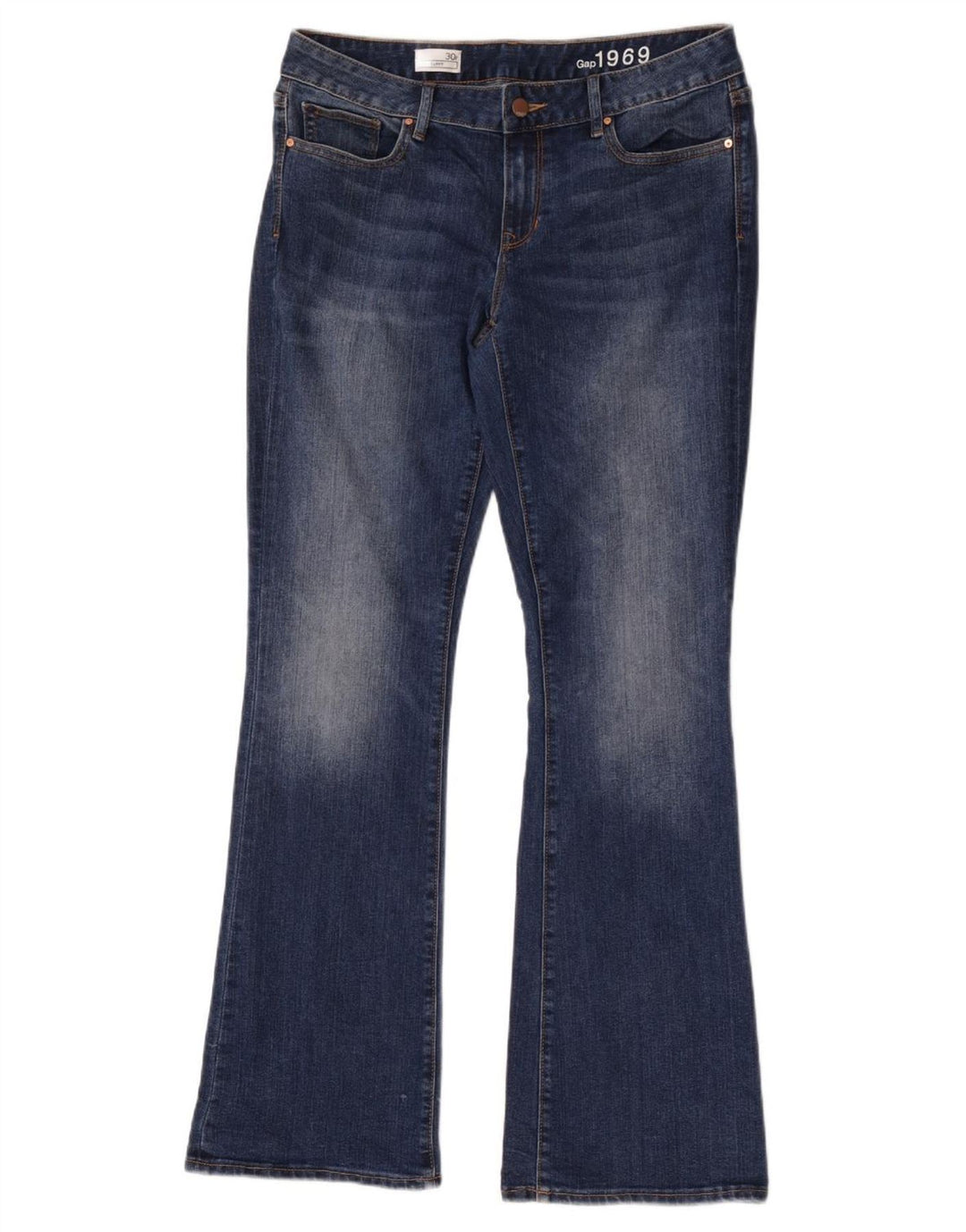 Gap ženske traperice s curvy bootcut US 10 Large W30 L33 plavi pamuk