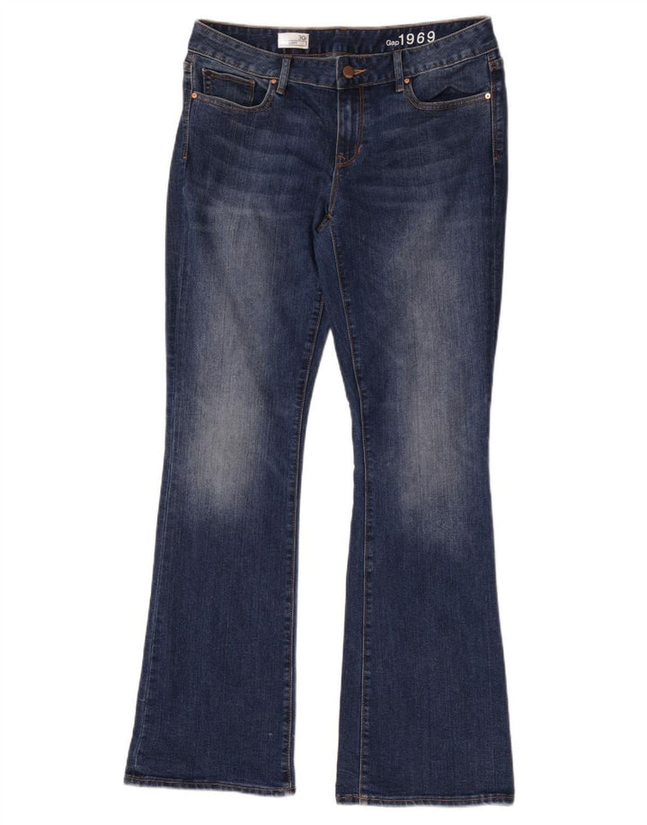 Gap ženske traperice s curvy bootcut US 10 Large W30 L33 plavi pamuk
