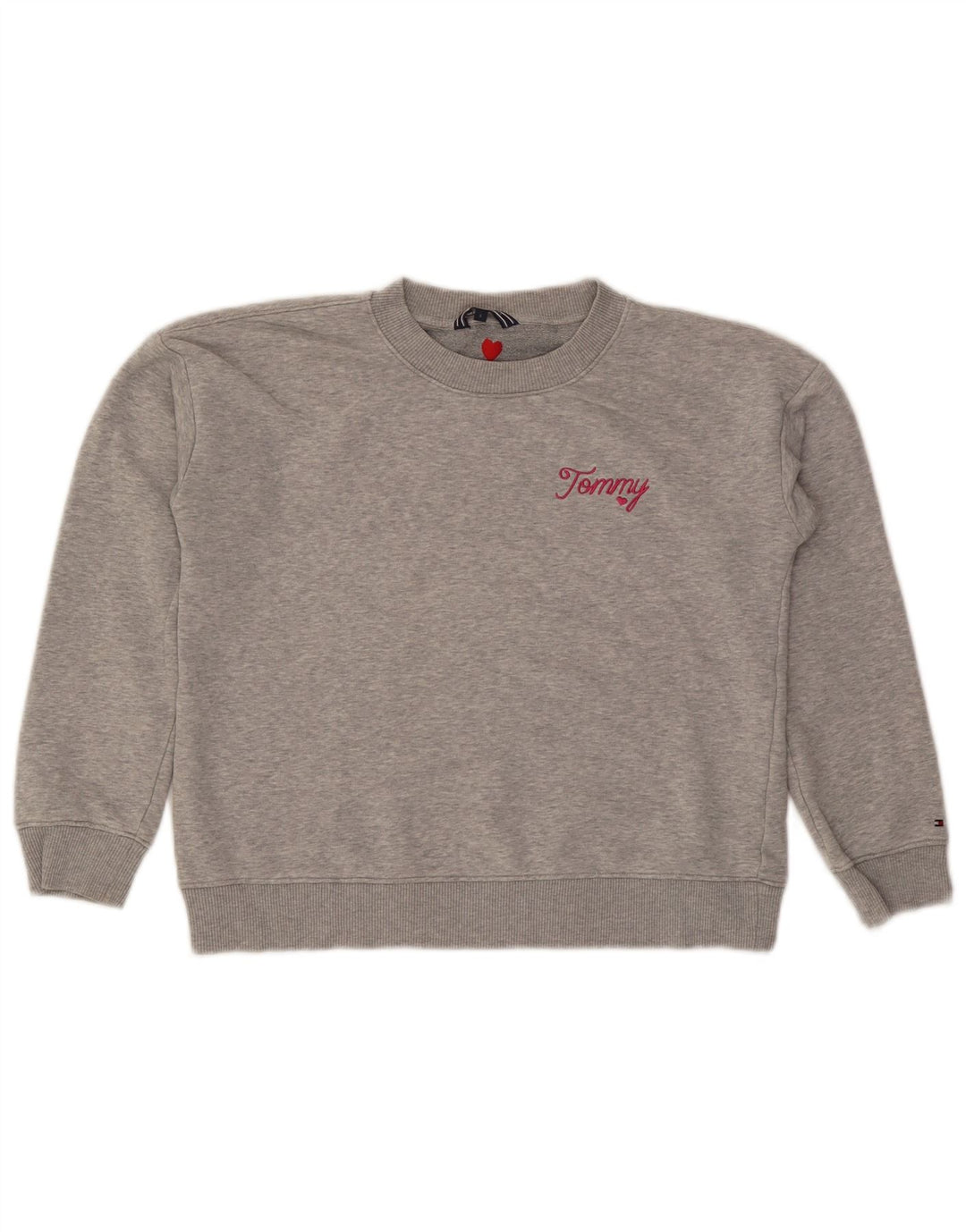 Tommy Hilfiger Ženska skraćena prekomjerna majica s kratkim rukavima UK 10 Small Gray