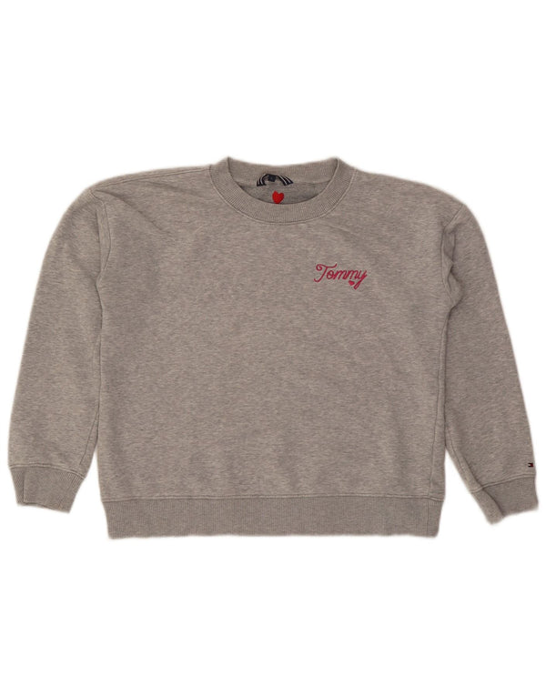 Tommy Hilfiger Ženska skraćena prekomjerna majica s kratkim rukavima UK 10 Small Gray