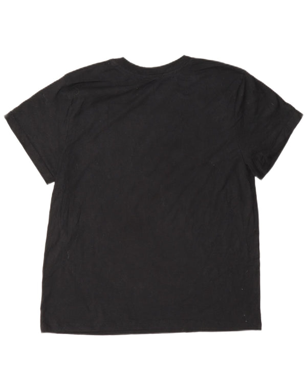 Champion Womens T-Shirt Top UK 14 Large Black Cotton