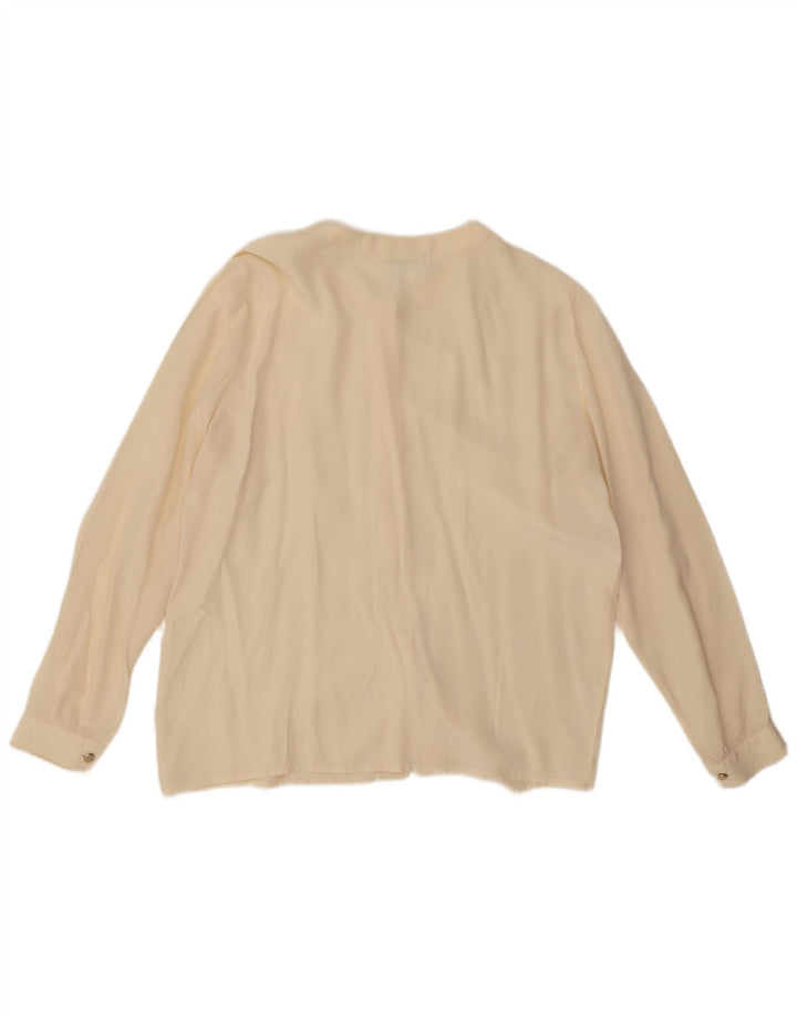 Vintage ženska košulja bluza UK 14 srednje bijele svile