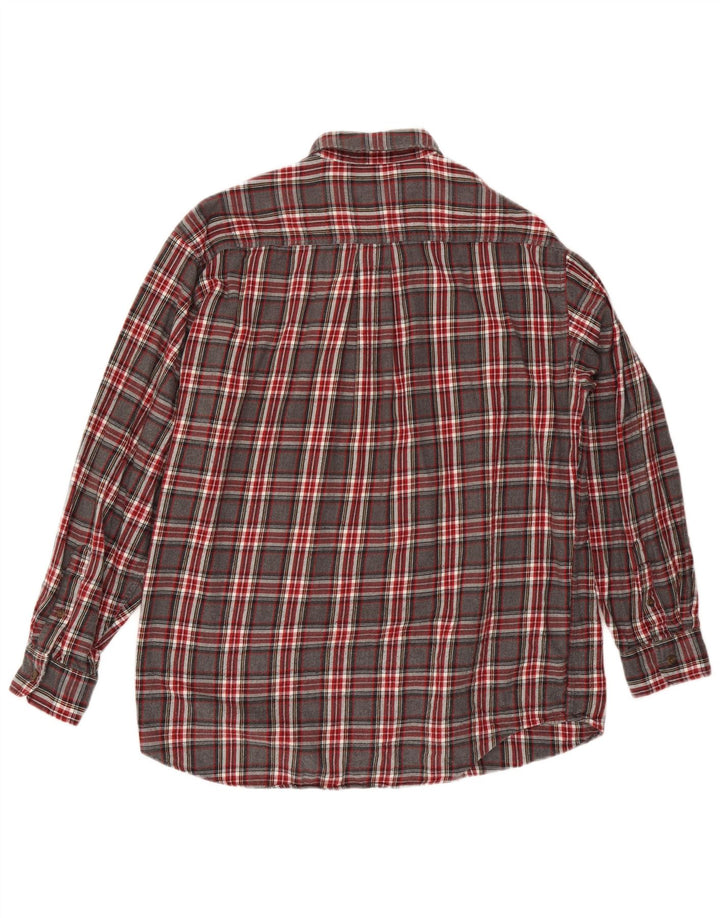 J. Crew muška flanelska košulja veliki sivi karirani pamuk