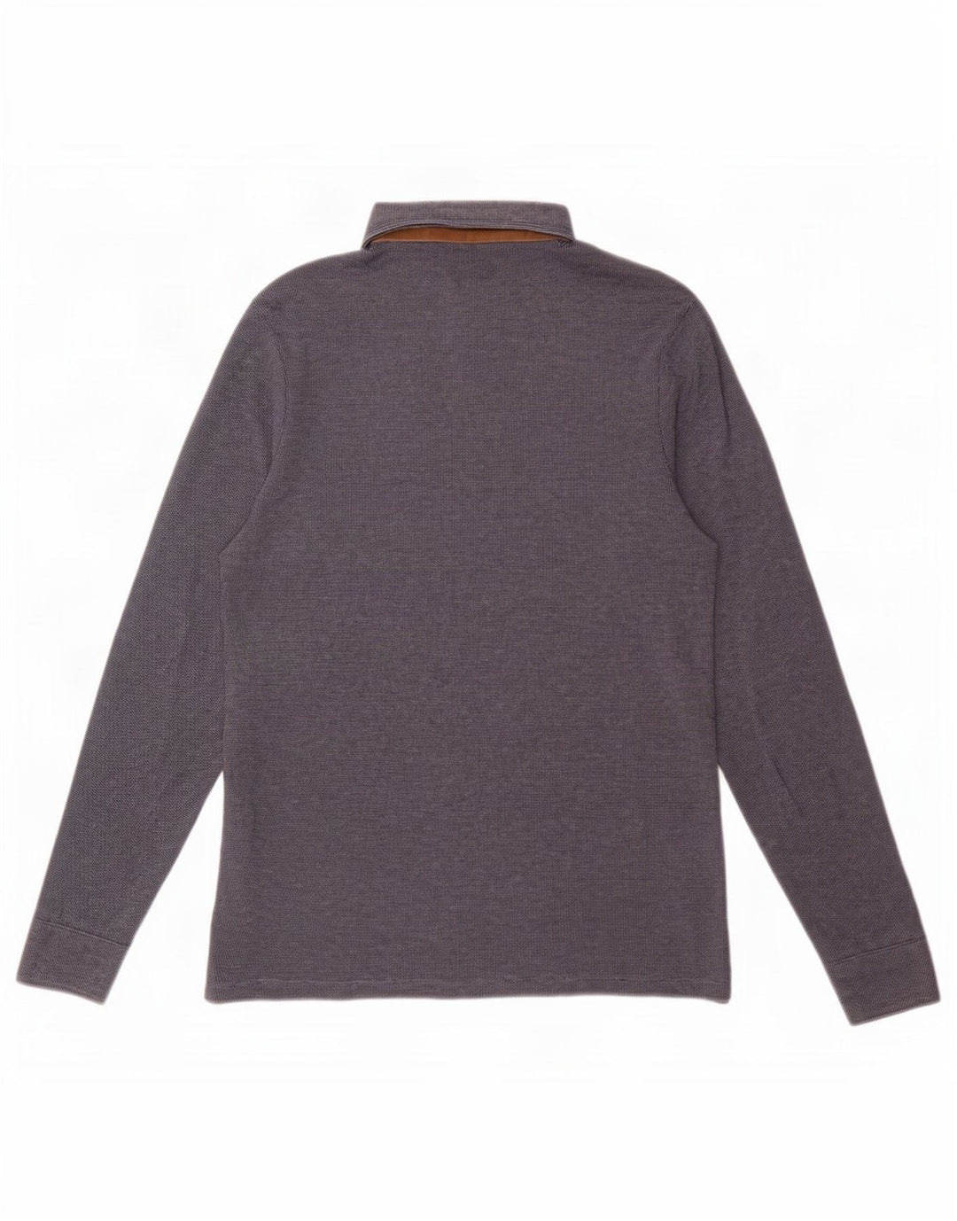 Massimo Dutti muška polo majica dugih rukava srednje tamnoplava