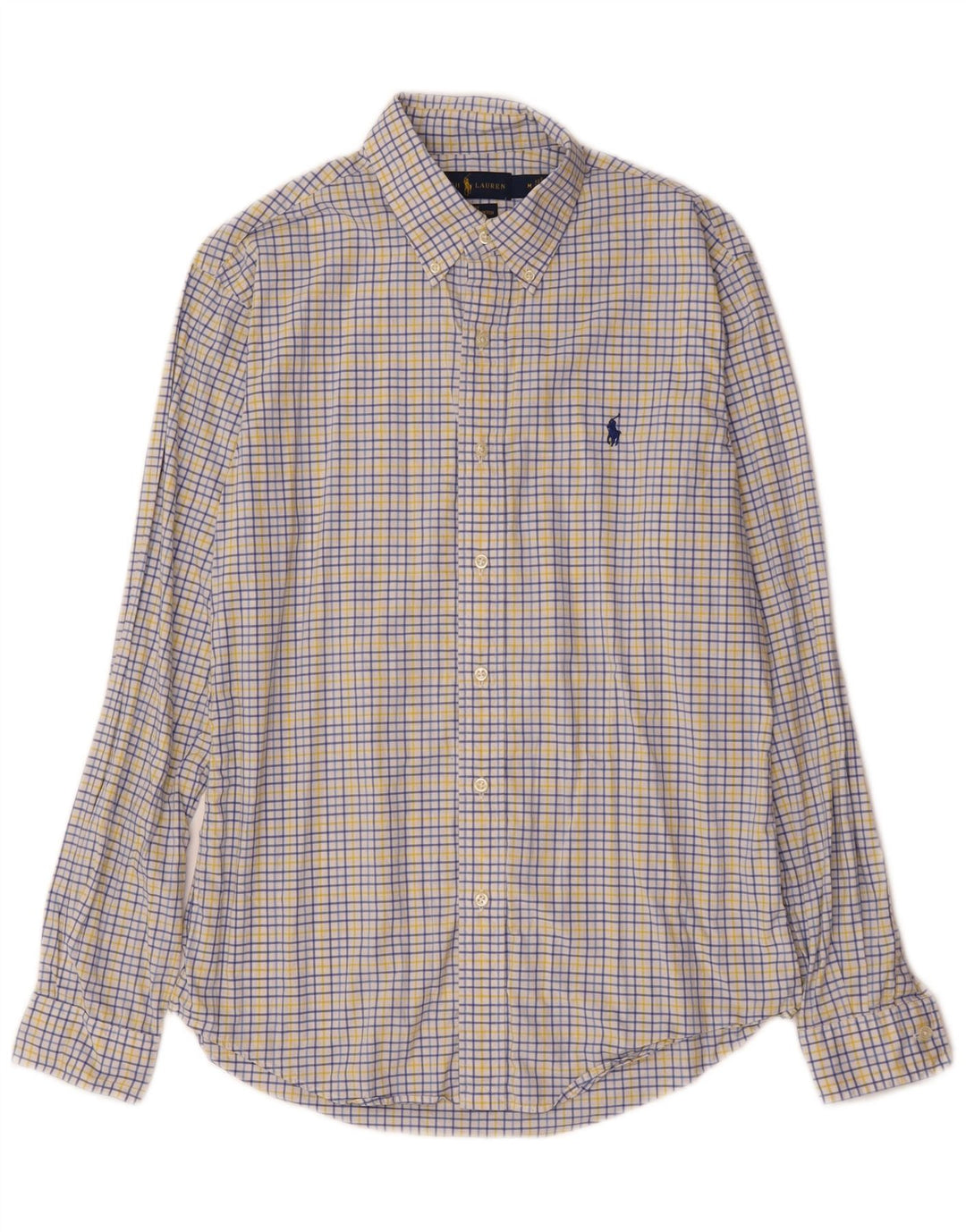 Muška uska košulja Ralph Lauren srednje bijele kare, pamuk