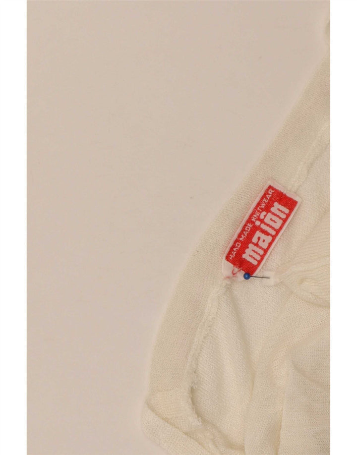 Vintage ženski pleteni Cami Top UK 14 Large White
