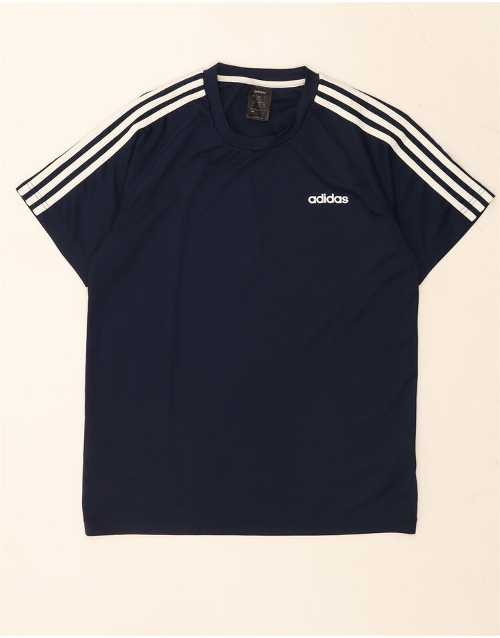 ADIDAS Muška Climalite majica kratkih rukava Medium tamnoplavi poliester