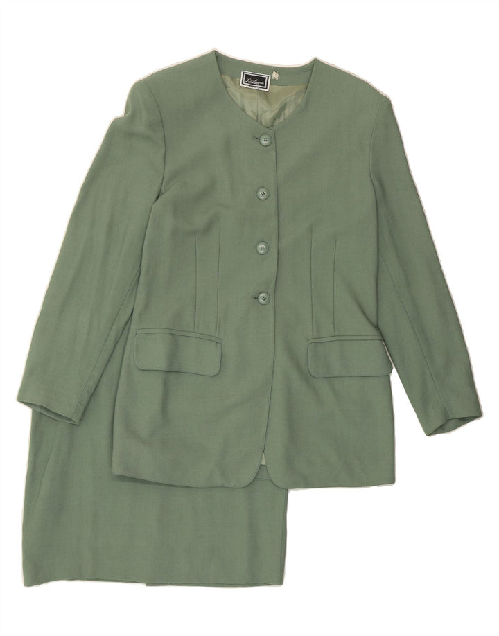 LUISA SPAGNOLI Womens 4 Button 2 Piece Skirt Set IT 42 Medium W32 Green Vintage Luisa Spagnoli and Second-Hand Luisa Spagnoli from Messina Hembry 