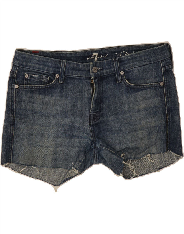 7 FOR ALL MANKIND Womens Denim Shorts W30 Medium Blue Cotton Vintage 7 For All Mankind and Second-Hand 7 For All Mankind from Messina Hembry 