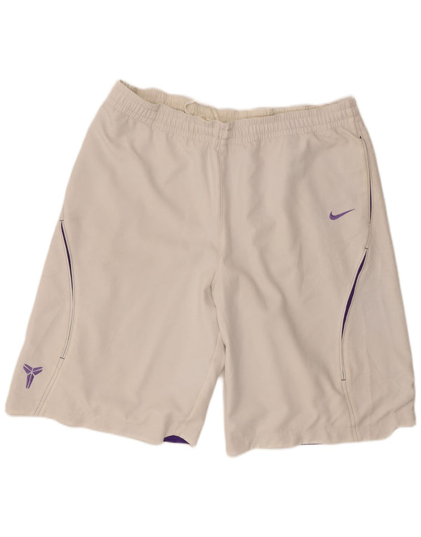 Nike Mens Dri Fit Sport Shorts XL White Polyester