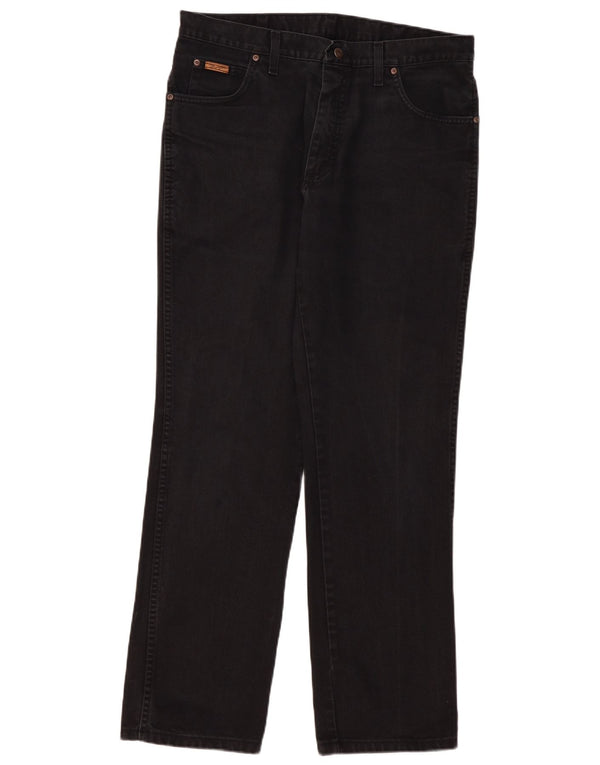 WRANGLER Muške ravni traperice Texas W36 L32 crni pamuk